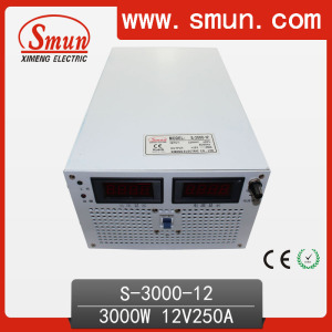 3000W 12VDC Single Output Switching Power Supply (S-3000 With Selected Input)